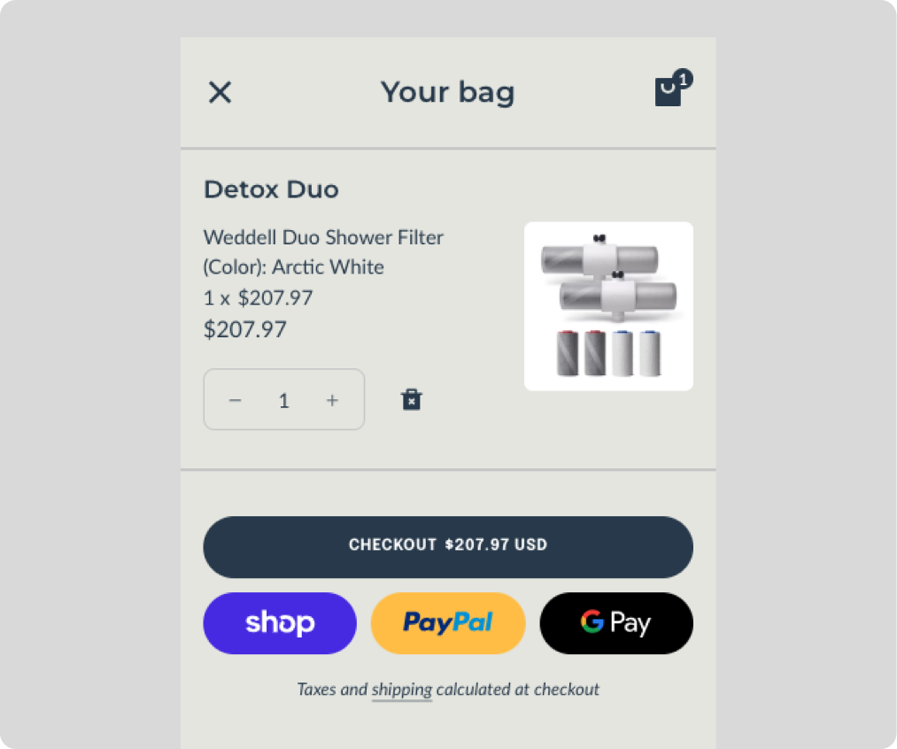 Add products to cart